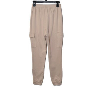 ADIKA Light Pink Beige Cargo Joggers- Size Small. NWT